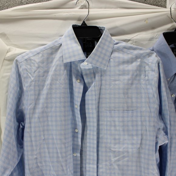 Lot of 3 Joseph A Bank Dress Shirt Blue White Size 16-36 - Picture 1 of 11